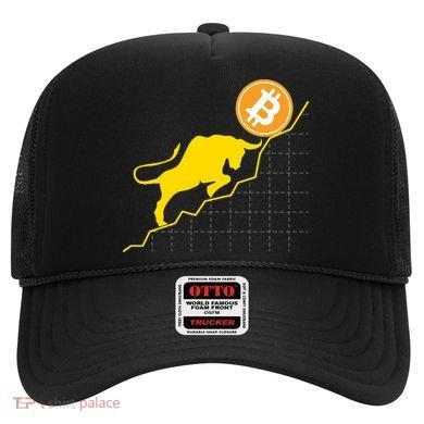 Bitcoin Bull Graph Bullish BTC Crypto Hat