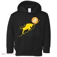 Bitcoin Bull Graph Bullish BTC Crypto Toddler Hoodie thumb 0