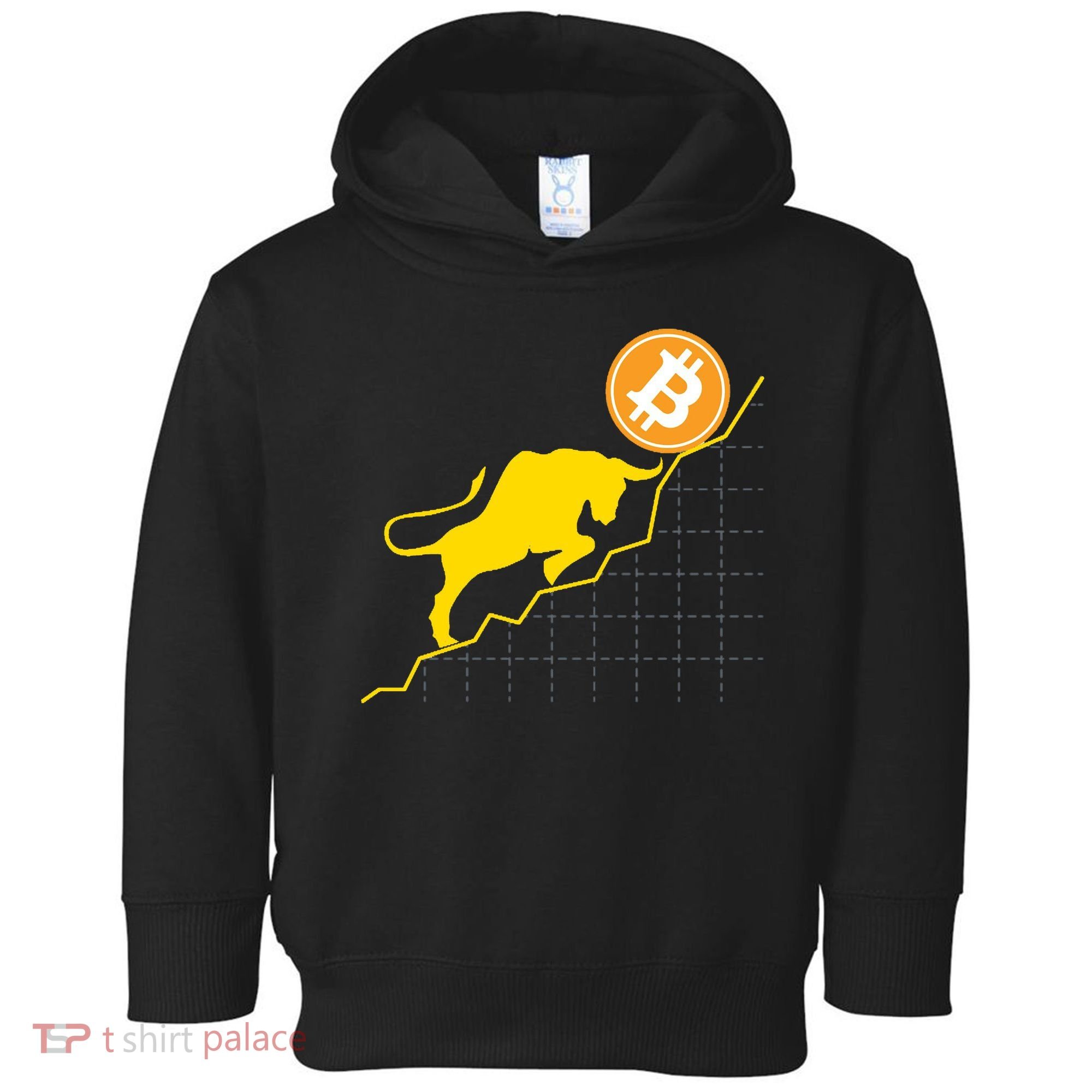 Bitcoin Bull Graph Bullish BTC Crypto Toddler Hoodie
