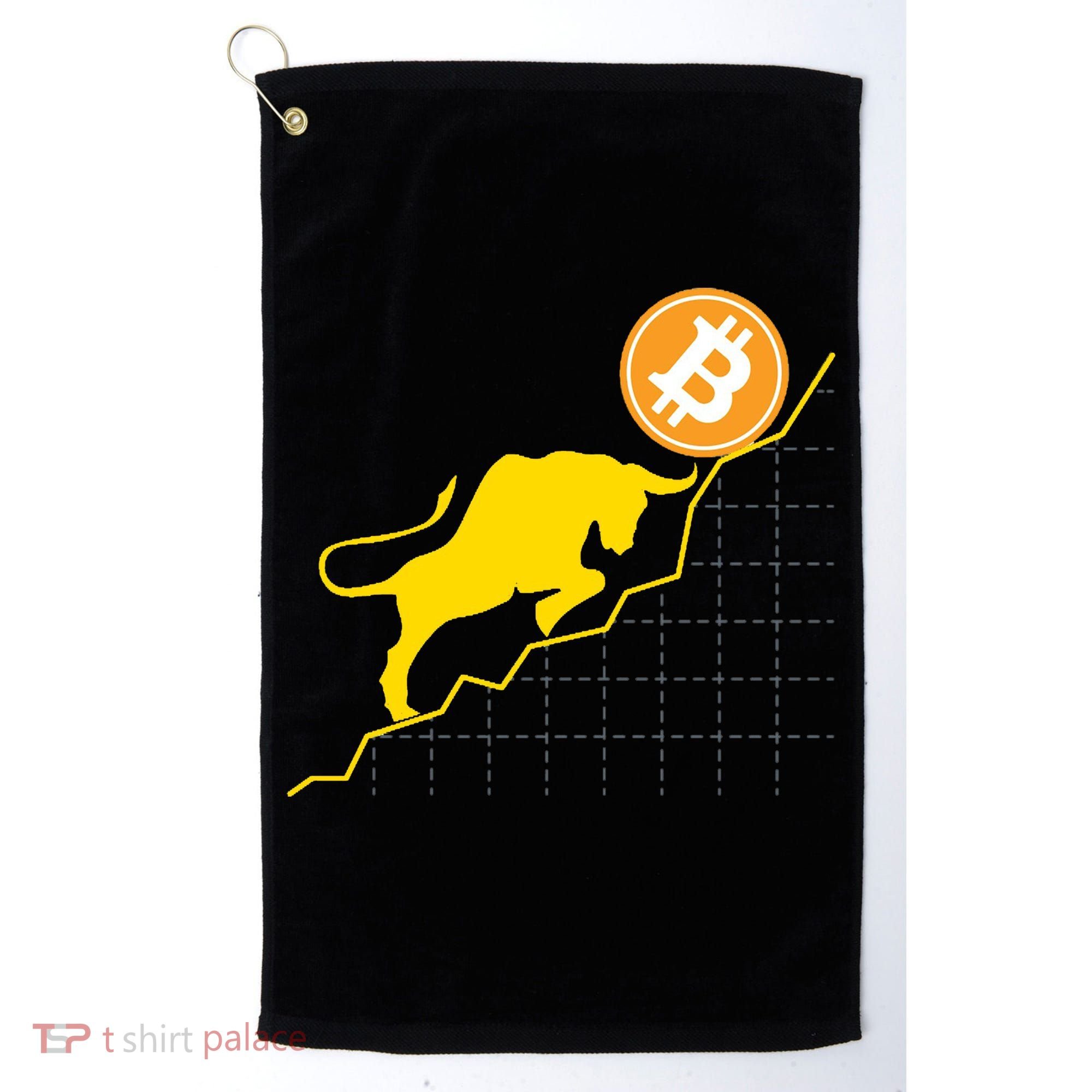 Bitcoin Bull Graph Bullish BTC Crypto Golf Towel