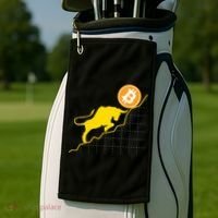 Bitcoin Bull Graph Bullish BTC Crypto Golf Towel thumb 2