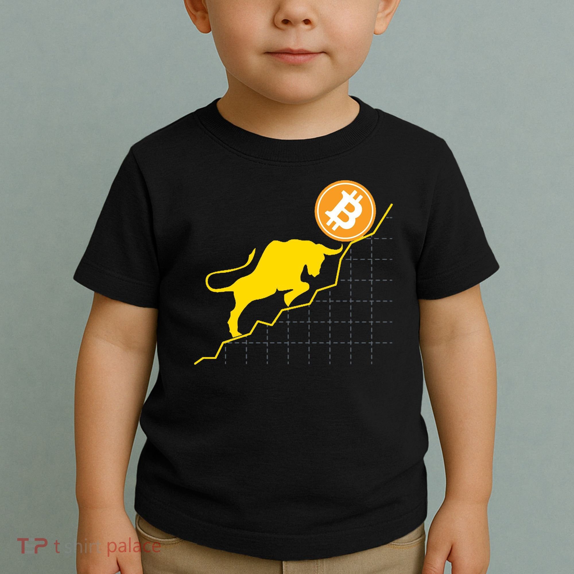 Bitcoin Bull Graph Bullish BTC Crypto Toddler T-Shirt