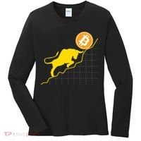 Bitcoin Bull Graph Bullish BTC Crypto Women's Long Sleeve Shirt thumb 0