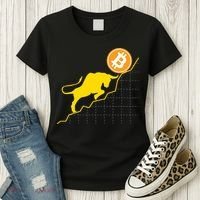 Bitcoin Bull Graph Bullish BTC Crypto Women's T-Shirt thumb 3
