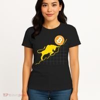 Bitcoin Bull Graph Bullish BTC Crypto Women's T-Shirt thumb 4