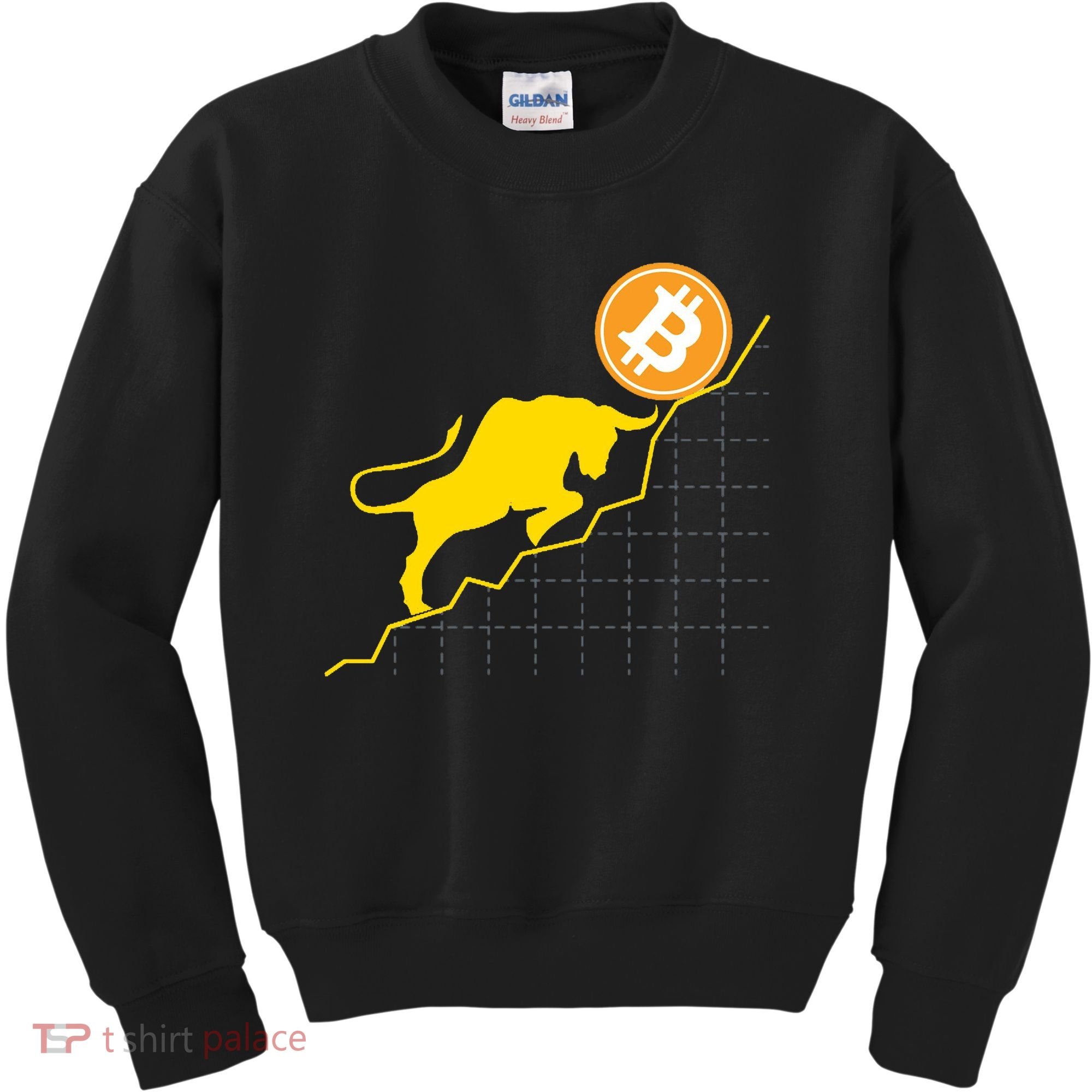 Bitcoin Bull Graph Bullish BTC Crypto Kids Sweatshirt