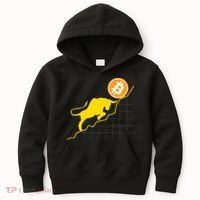 Bitcoin Bull Graph Bullish BTC Crypto Kids Hoodie thumb 0