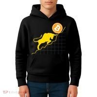 Bitcoin Bull Graph Bullish BTC Crypto Kids Hoodie thumb 4