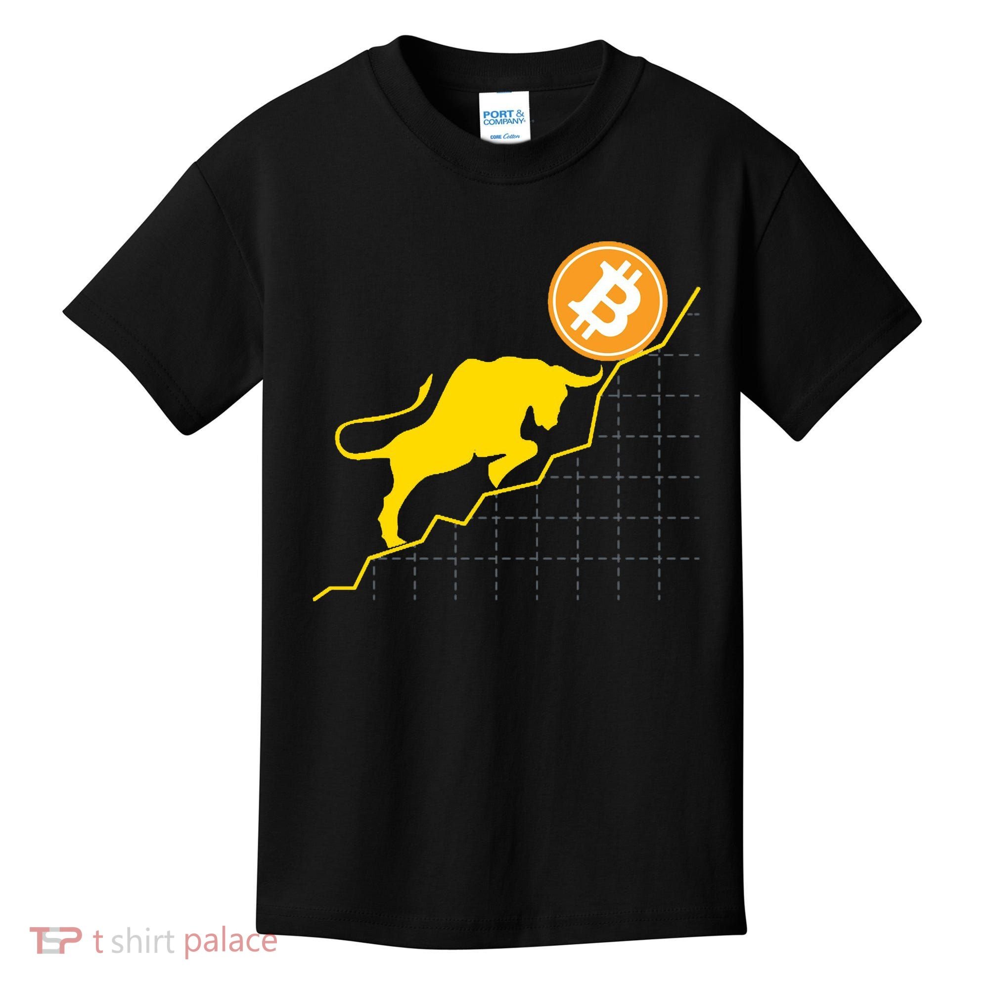 Bitcoin Bull Graph Bullish BTC Crypto Kids T-Shirt