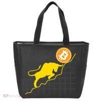 Bitcoin Bull Graph Bullish BTC Crypto Tote Bag thumb 0