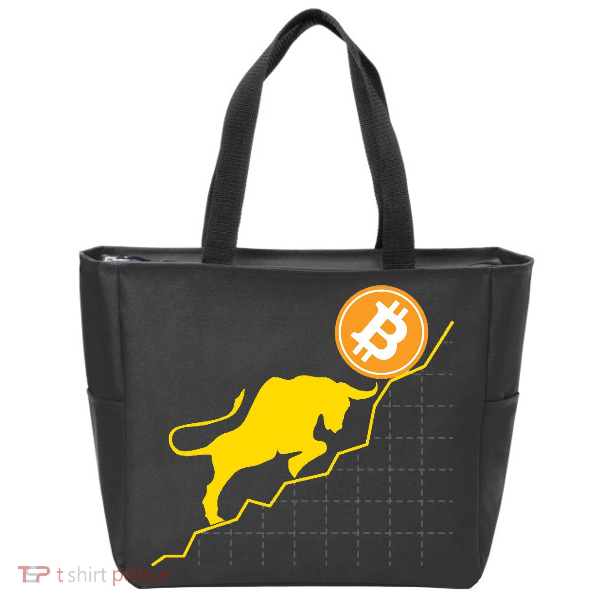 Bitcoin Bull Graph Bullish BTC Crypto Tote Bag