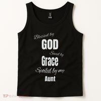 Blessed By God Saved By Grace Spoiled By My Aunt Tank Top thumb 2