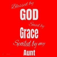Blessed By God Saved By Grace Spoiled By My Aunt Santa Hat thumb 1