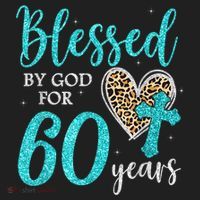 Blessed By God For 60 Years Happy 60th Bday Leopard Heart Tumbler thumb 3