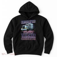 Blessed by God Spoiled by my Trucker Funny Trucker Wife Hoodie thumb 0