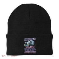 Blessed by God Spoiled by my Trucker Funny Trucker Wife Beanie thumb 0
