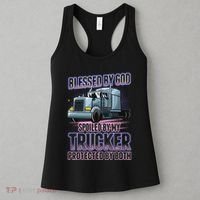 Blessed by God Spoiled by my Trucker Funny Trucker Wife Women's Tank Top thumb 3