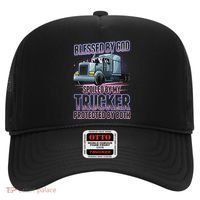 Blessed by God Spoiled by my Trucker Funny Trucker Wife Hat thumb 0