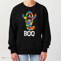 Building Blocks Ghost Boo Master Builder Halloween Women's Sweatshirt thumb 0