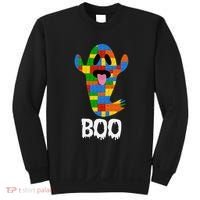 Building Blocks Ghost Boo Master Builder Halloween Sweatshirt thumb 0