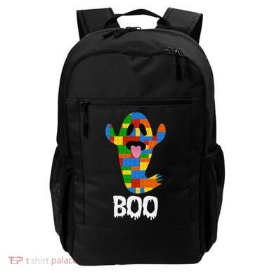 Building Blocks Ghost Boo Master Builder Halloween Backpack