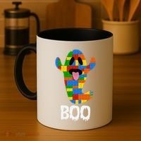 Building Blocks Ghost Boo Master Builder Halloween Coffee Mug thumb 4