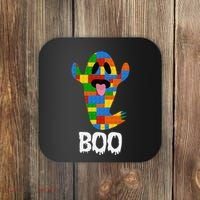 Building Blocks Ghost Boo Master Builder Halloween Coaster thumb 0