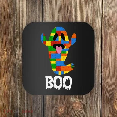 Building Blocks Ghost Boo Master Builder Halloween Coaster