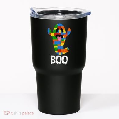 Building Blocks Ghost Boo Master Builder Halloween Tumbler