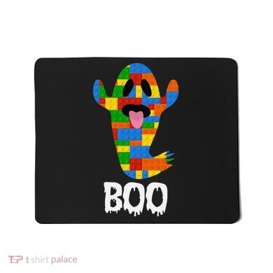 Building Blocks Ghost Boo Master Builder Halloween Mousepad
