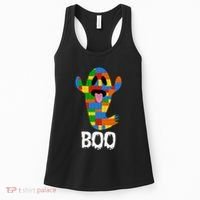 Building Blocks Ghost Boo Master Builder Halloween Women's Tank Top thumb 0