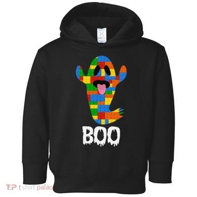Building Blocks Ghost Boo Master Builder Halloween Toddler Hoodie