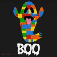 Building Blocks Ghost Boo Master Builder Halloween Toddler Hoodie thumb 2