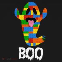 Building Blocks Ghost Boo Master Builder Halloween Tank Top thumb 6