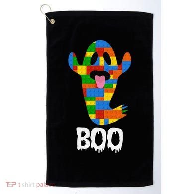 Building Blocks Ghost Boo Master Builder Halloween Golf Towel