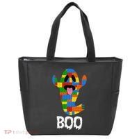 Building Blocks Ghost Boo Master Builder Halloween Tote Bag thumb 0