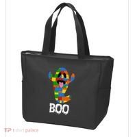 Building Blocks Ghost Boo Master Builder Halloween Tote Bag thumb 3