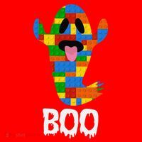Building Blocks Ghost Boo Master Builder Halloween Santa Hat thumb 1