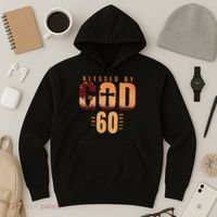 Blessed By God For 60 Years 60th Birthday Religious Theme Hoodie thumb 3
