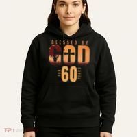 Blessed By God For 60 Years 60th Birthday Religious Theme Hoodie thumb 5