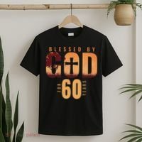 Blessed By God For 60 Years 60th Birthday Religious Theme T-Shirt thumb 2