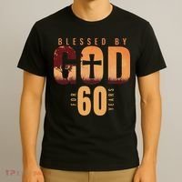 Blessed By God For 60 Years 60th Birthday Religious Theme T-Shirt thumb 3