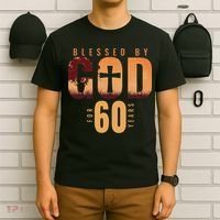Blessed By God For 60 Years 60th Birthday Religious Theme T-Shirt thumb 6