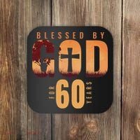 Blessed By God For 60 Years 60th Birthday Religious Theme Coaster thumb 0