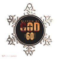 Blessed By God For 60 Years 60th Birthday Religious Theme Ornament thumb 0