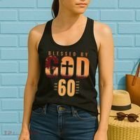 Blessed By God For 60 Years 60th Birthday Religious Theme Women's Tank Top thumb 2