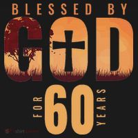Blessed By God For 60 Years 60th Birthday Religious Theme Tank Top thumb 6