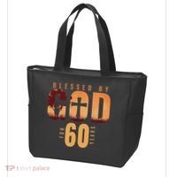 Blessed By God For 60 Years 60th Birthday Religious Theme Tote Bag thumb 3