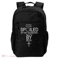 Blessed By God Spoiled By My Husband Protected By Boths Backpack thumb 0