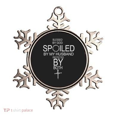Blessed By God Spoiled By My Husband Protected By Boths Ornament